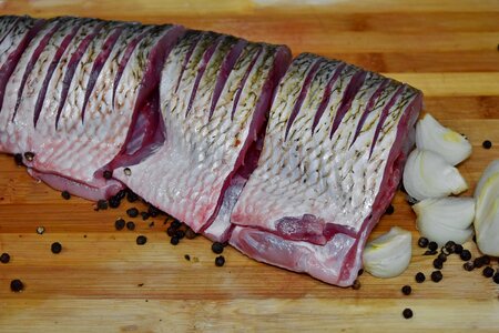 Fish organic raw meat photo