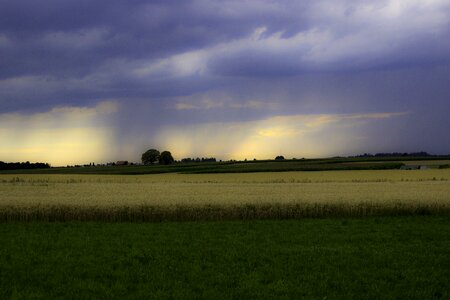 Thunderstorm summer rain sunset
