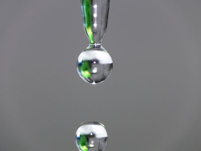 Close up macro water drop