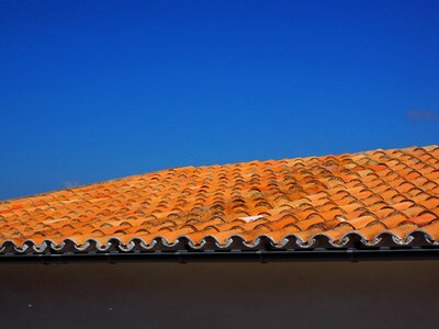 Red housetop tile photo
