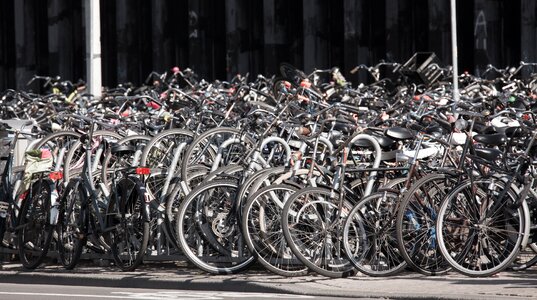 Biking city crowded