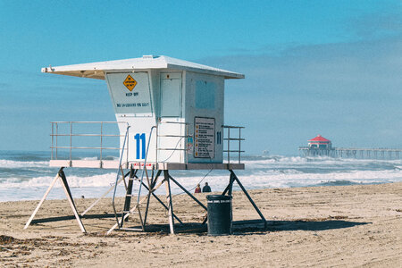 Lifeguard Tower on the Beach photo