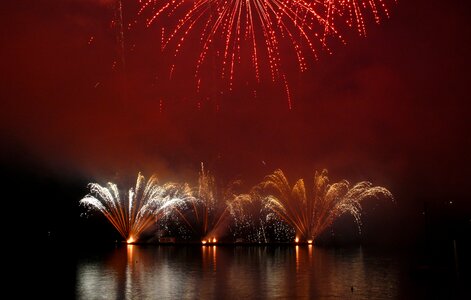 Colorful festival pyrotechnics