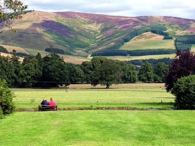 People couple grass