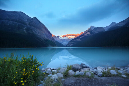 Mountains Landscape, Lake Louise, Canada photo