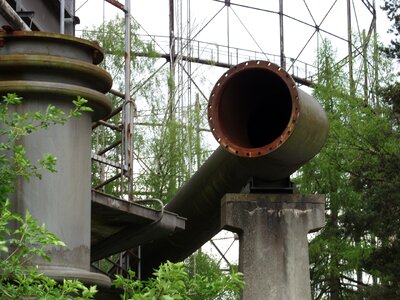 Steel pipeline industrial plant photo