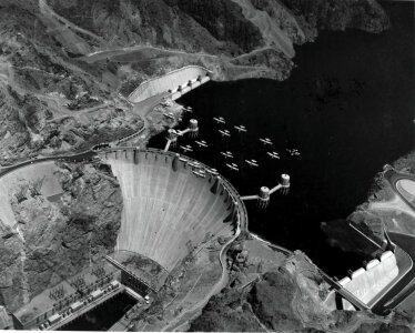 Aerial Photo of Hoover Dam Area and Lake Mead, Nevada photo