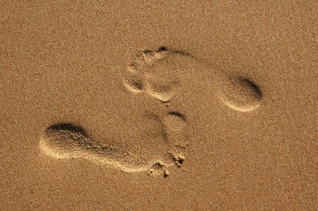 Sand beach foot
