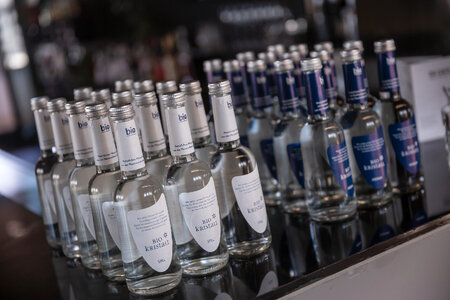 Rows of water bottles