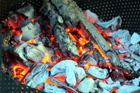 Barbecue fire flames photo