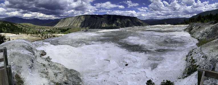 Panoramic View from the top of Mammoth Springs photo