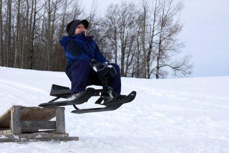 People fun sledding photo