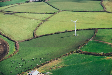 Aerial View over Rural Landscape photo