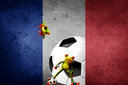 Euro 2016 France football championship with ball and france flag photo