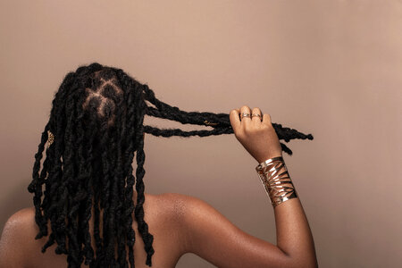 Woman with dreadlocks