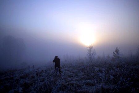 Dusk fog foggy photo