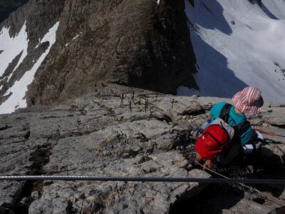 Climber climb wire rope photo