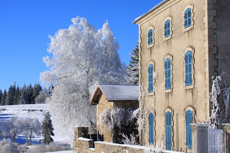 Village house france snow