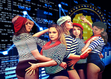 beautiful fashion girls on the stage