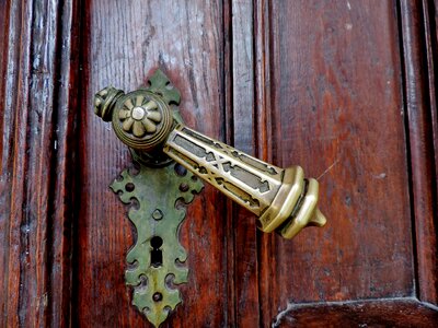 Baroque brass front door photo