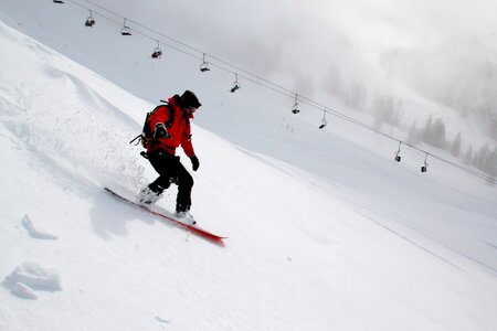 Snowboard mountains sport photo