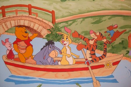 Winnie the pooh wall painting wall decoration photo
