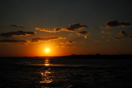 Silhouette summer sky