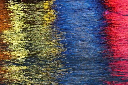 Colorful elliott bay reflection photo