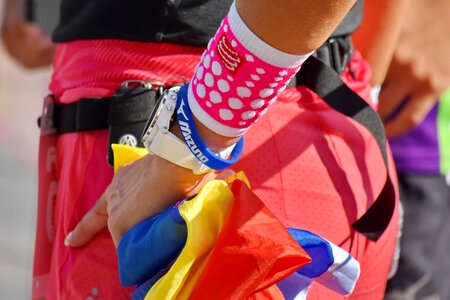 Colorful equipment flag