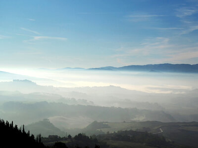 Mist and Fog over the Hills