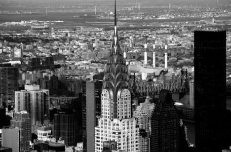 Black and White Cityscape of New York City photo