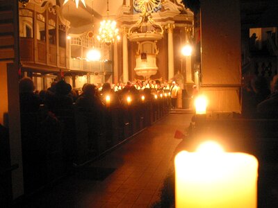 Prayer candles christmas photo