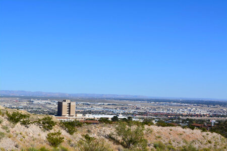 View of the landscape of El Paso and the Desert in Texas photo