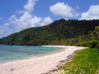 Tropical deserted beach on Guam photo