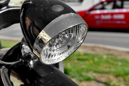 Bicycle black and white headlight