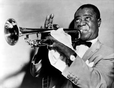 Louis Armstrong, famous Jazz Player from New Orleans, Louisiana photo