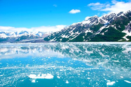 Cold glacier ice photo