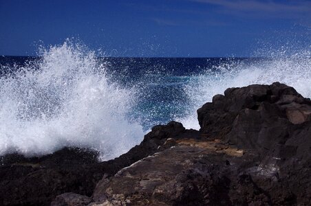 Spray coast wave photo