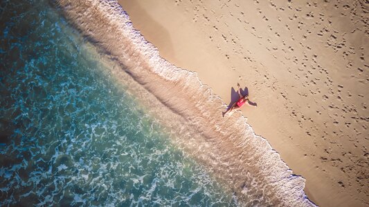 Drone Woman Beach photo
