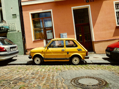 Fiat 126p Parked by the Street photo