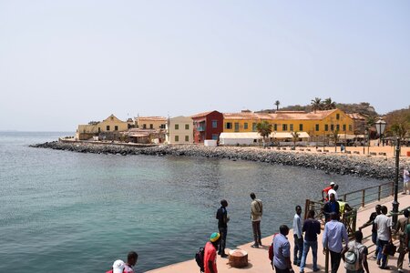 Sea water cityscape photo