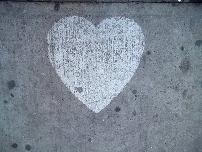Street chalk valentine photo