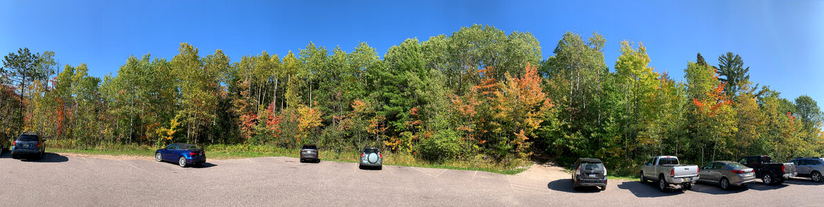 Fall Colors panoramic at sugarloaf mountain parking lot photo