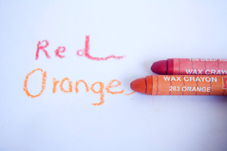 Red Orange Crayon photo