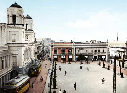 La Plaza, San Juan, Puerto Rico in 1900 photo