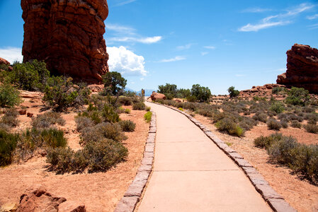 Balanced Rock walking on the path photo