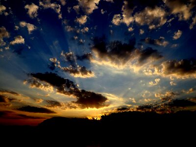 Sun twilight in the evening
