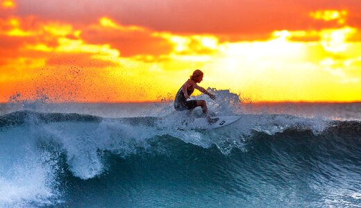 Surfer Wave Ocean photo