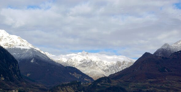 Mountains winter riva del garda photo