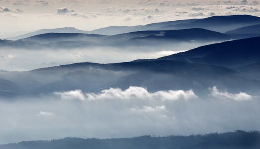 Cloud landscape carpathian mountains photo